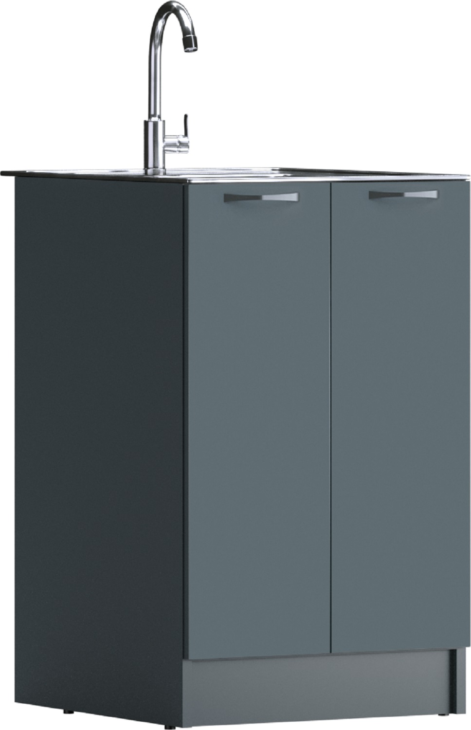 Тумба под нержавеющую мойку 60х50 антрацит