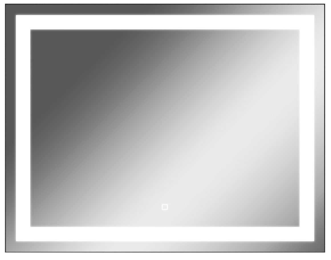 Зеркало Even 90 black alum с подсветкой Sansa*