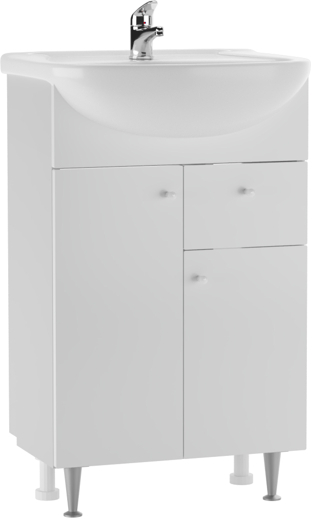 Тумба под умывальник "Уют 55" Промо с верхним ящиком В1