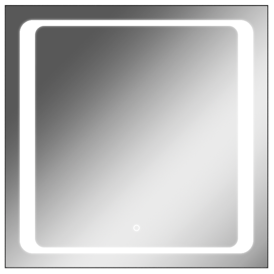 Зеркало Galaxy 70 black alum с подсветкой Sansa*