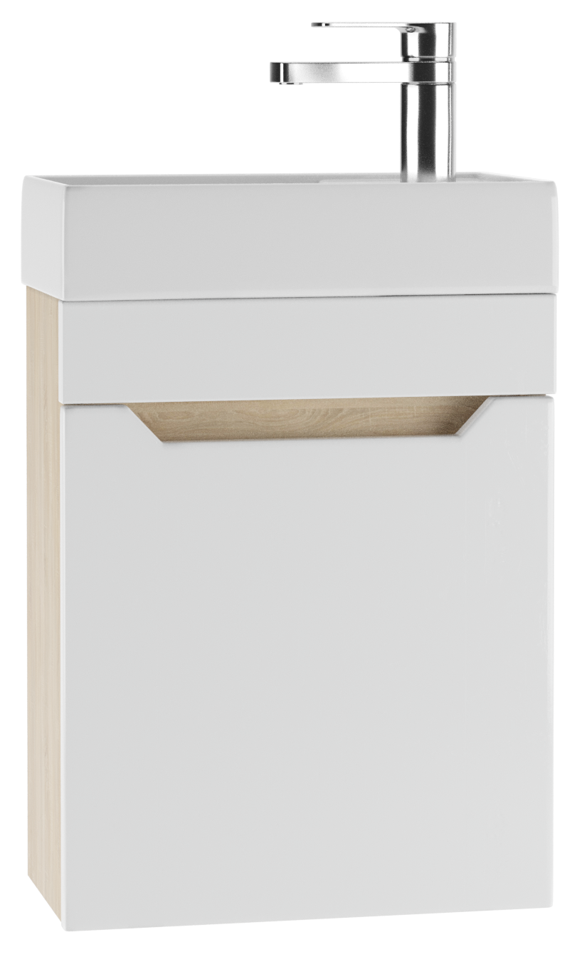 Тумба подвесная под умывальник "Енисей 40" Мечта без ящика Дуб сонома АЙСБЕРГ