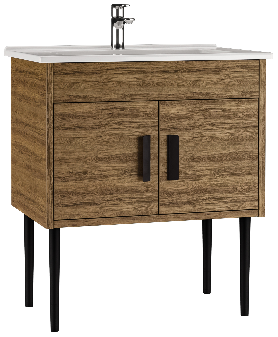 Тумба под умывальник "Оскар 75" ТРИ (THREE) Дуб Чарльстон без ящика LEVEL