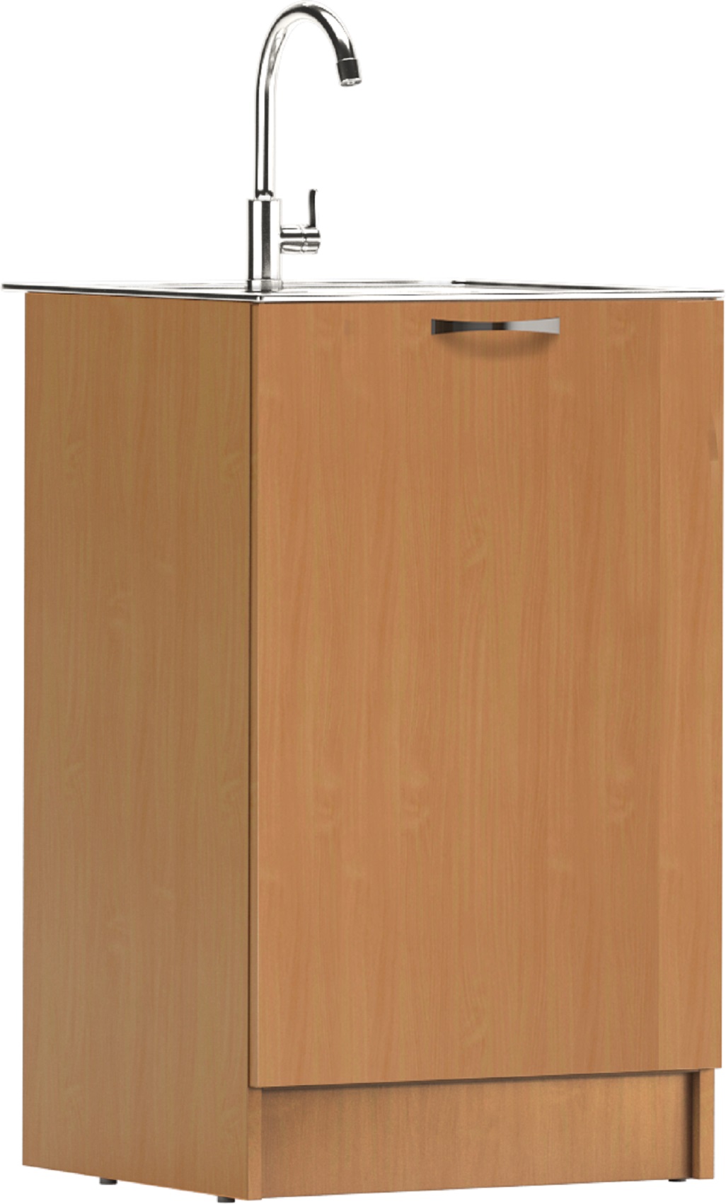 Тумба под нержавеющую мойку 50х50 бук, левая/правая