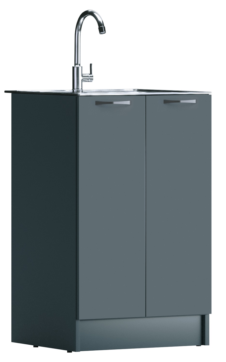 Тумба под нержавеющую мойку 50х50  антрацит