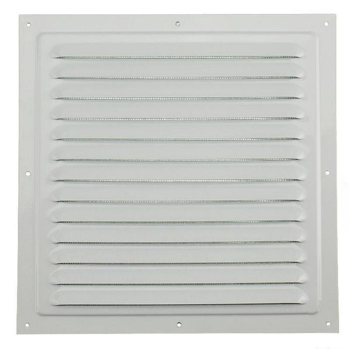 Решетка 2020МЭ вентиляц. вытяжная стальная с покрыт. полимер. эмалью 200х200