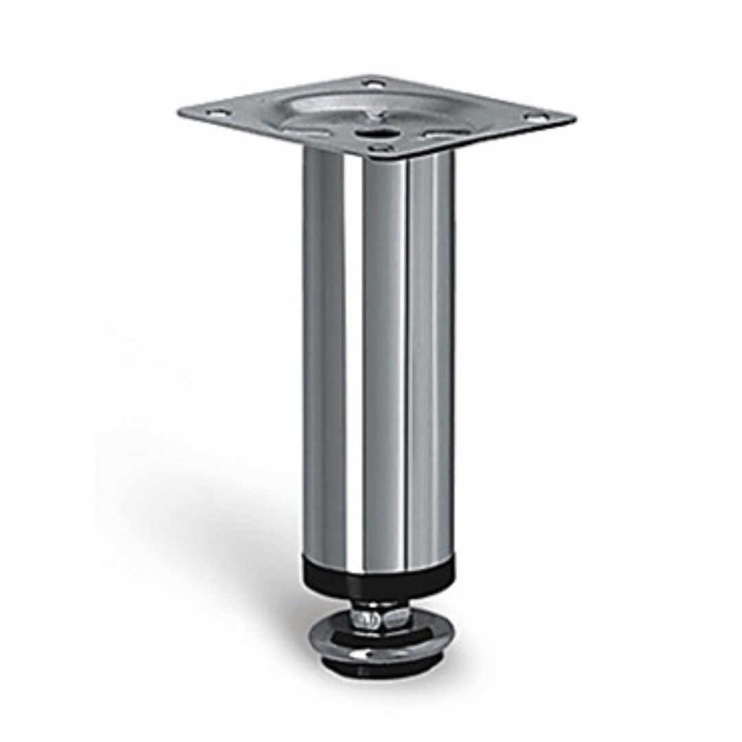 Ножка d 30х100 мм металлическая, регулируемая, хром -накл.