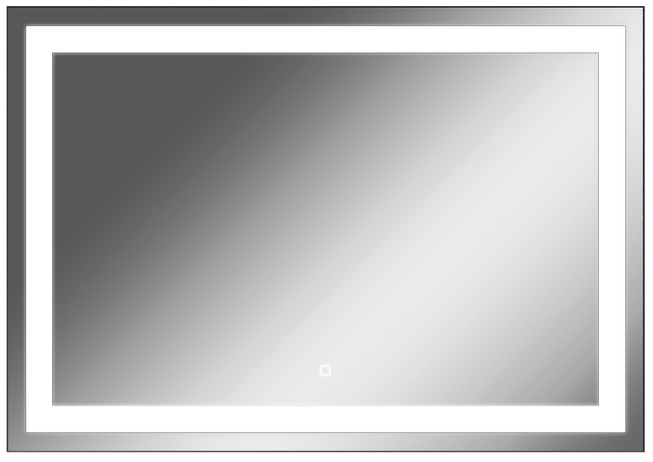 Зеркало Even 100 black alum с подсветкой Sansa*