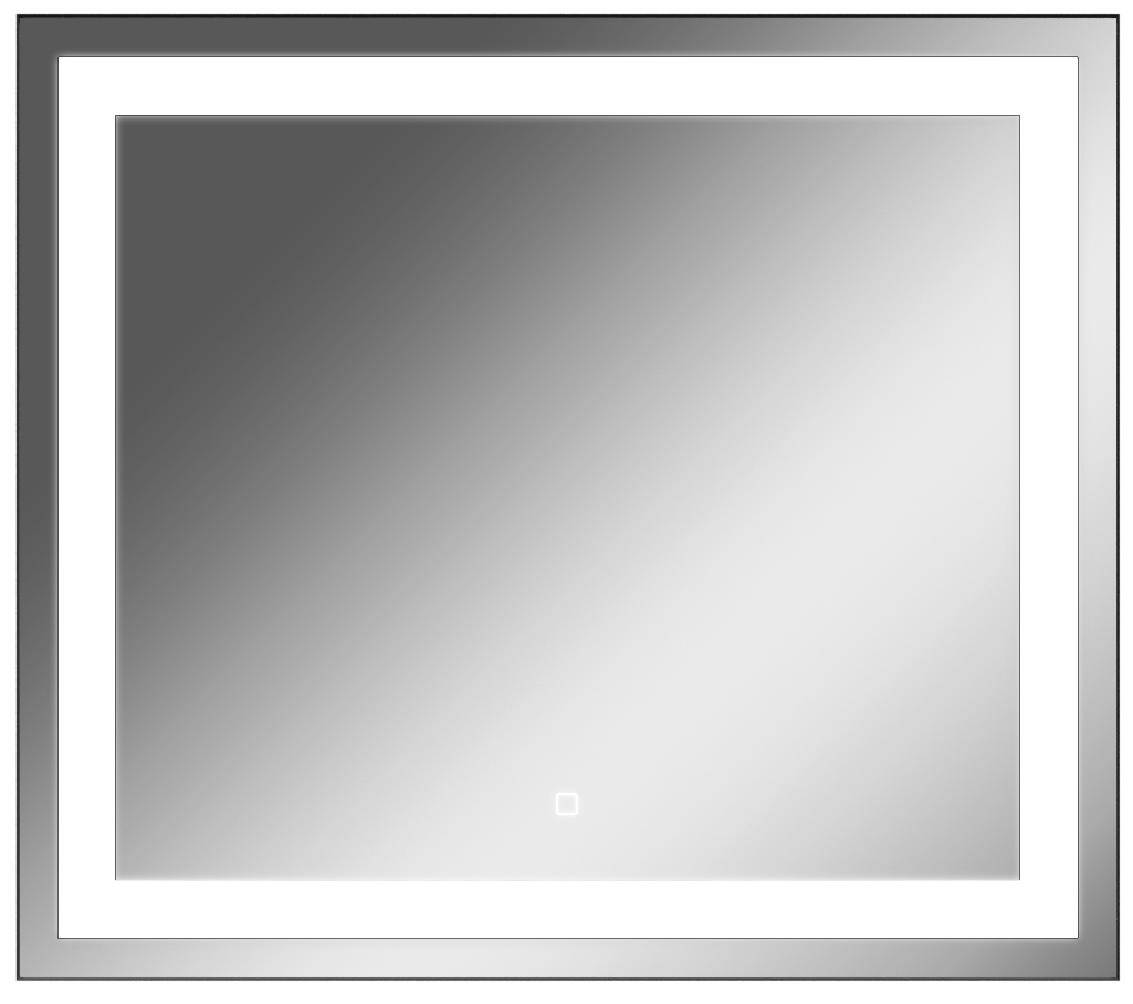 Зеркало Евен 80 алюм. (Even) с подсветкой Sansa