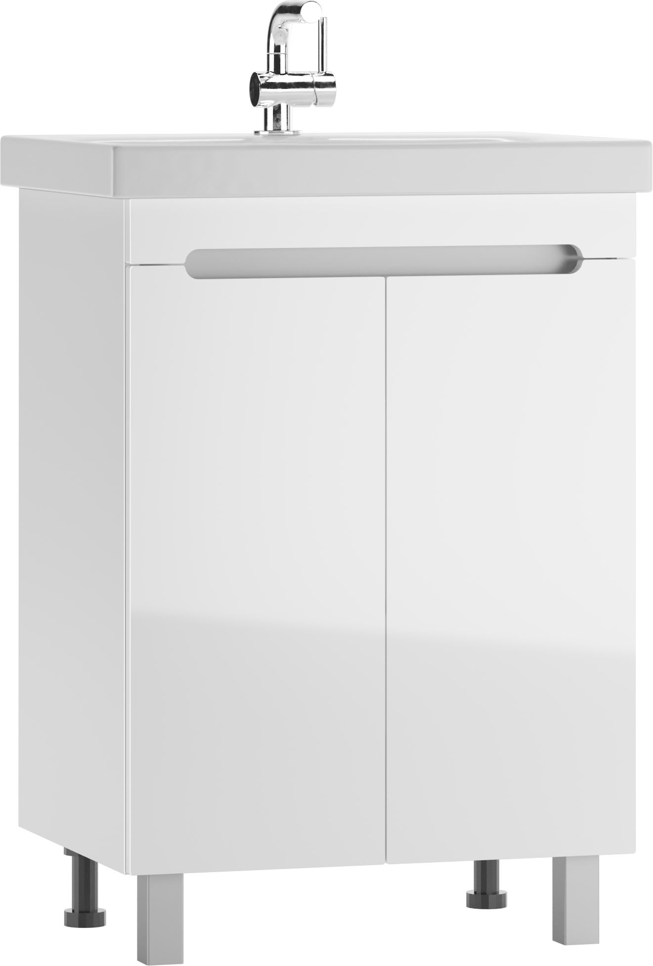 Тумба под умывальник Комо 60 (Como)  Аура без ящика АЙСБЕРГ