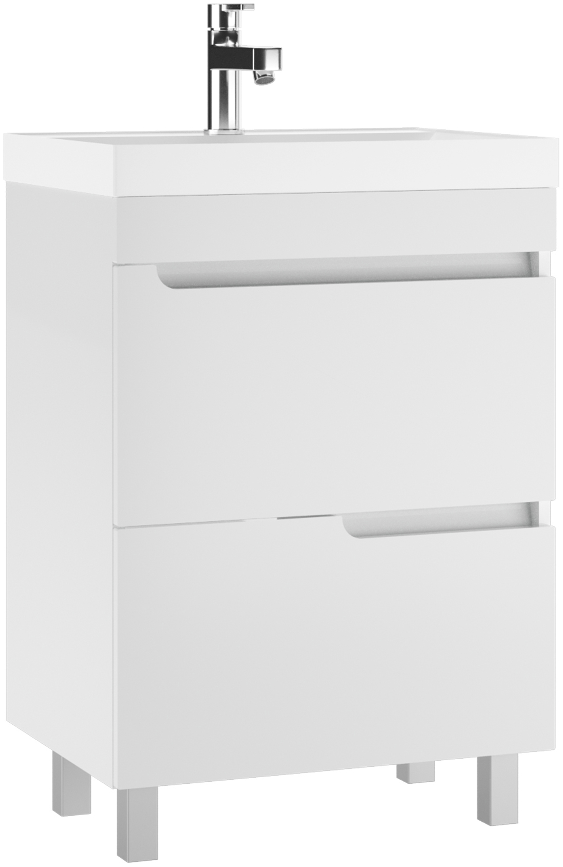 Тумба под умывальник "ЮНИТ 60" (Unit) Веста с двумя ящиками В2 АЙСБЕРГ