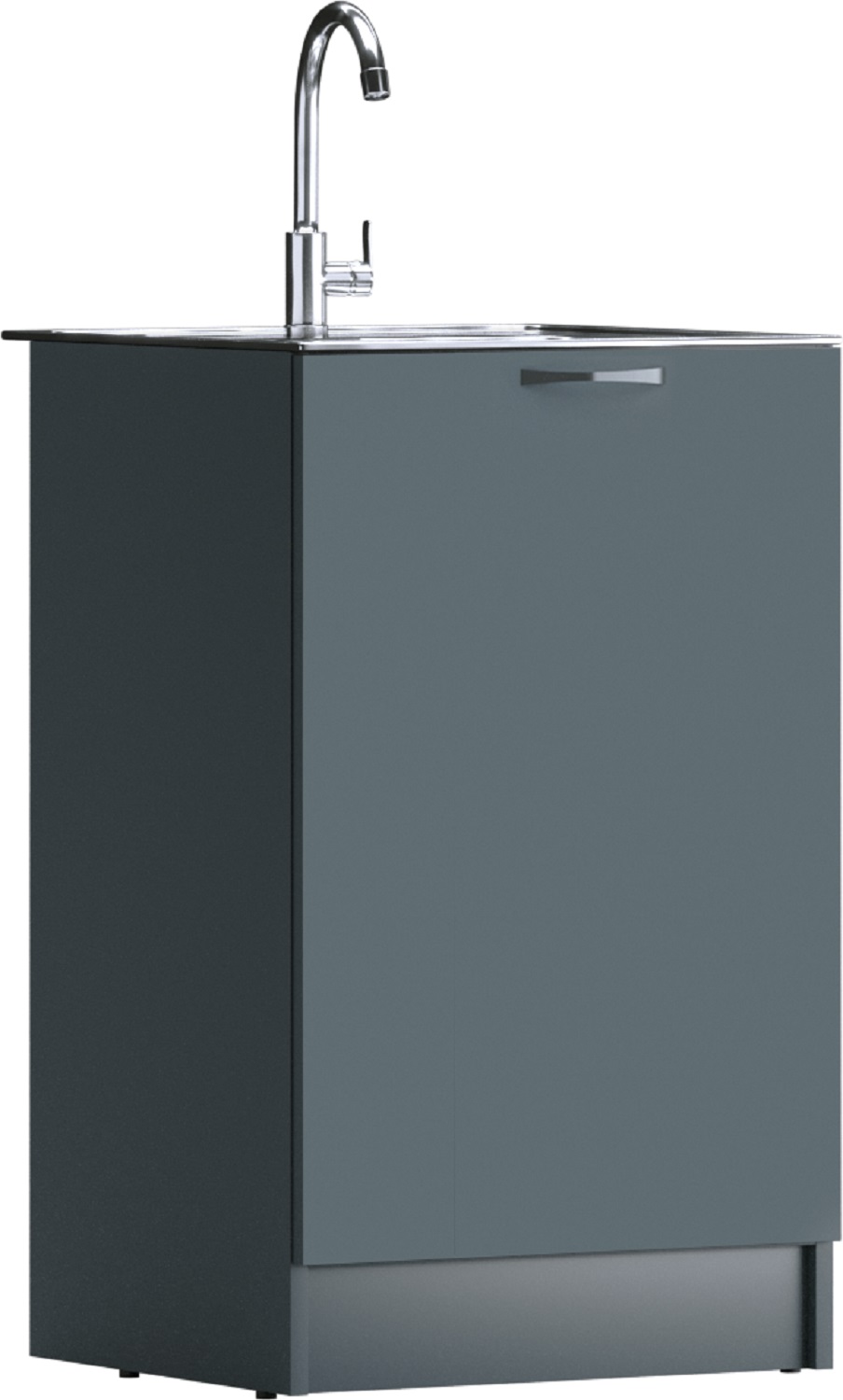 Тумба под нержавеющую мойку 50х50 антрацит, левая/правая
