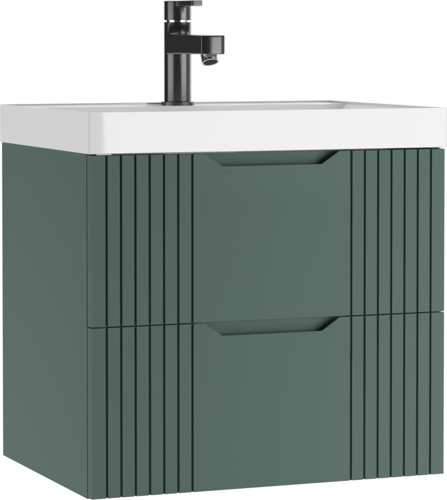 Тумба подвесная под умывальник "ЮНИТ 60" (Unit) Гарден (Garden) В2 Зелёный Домино