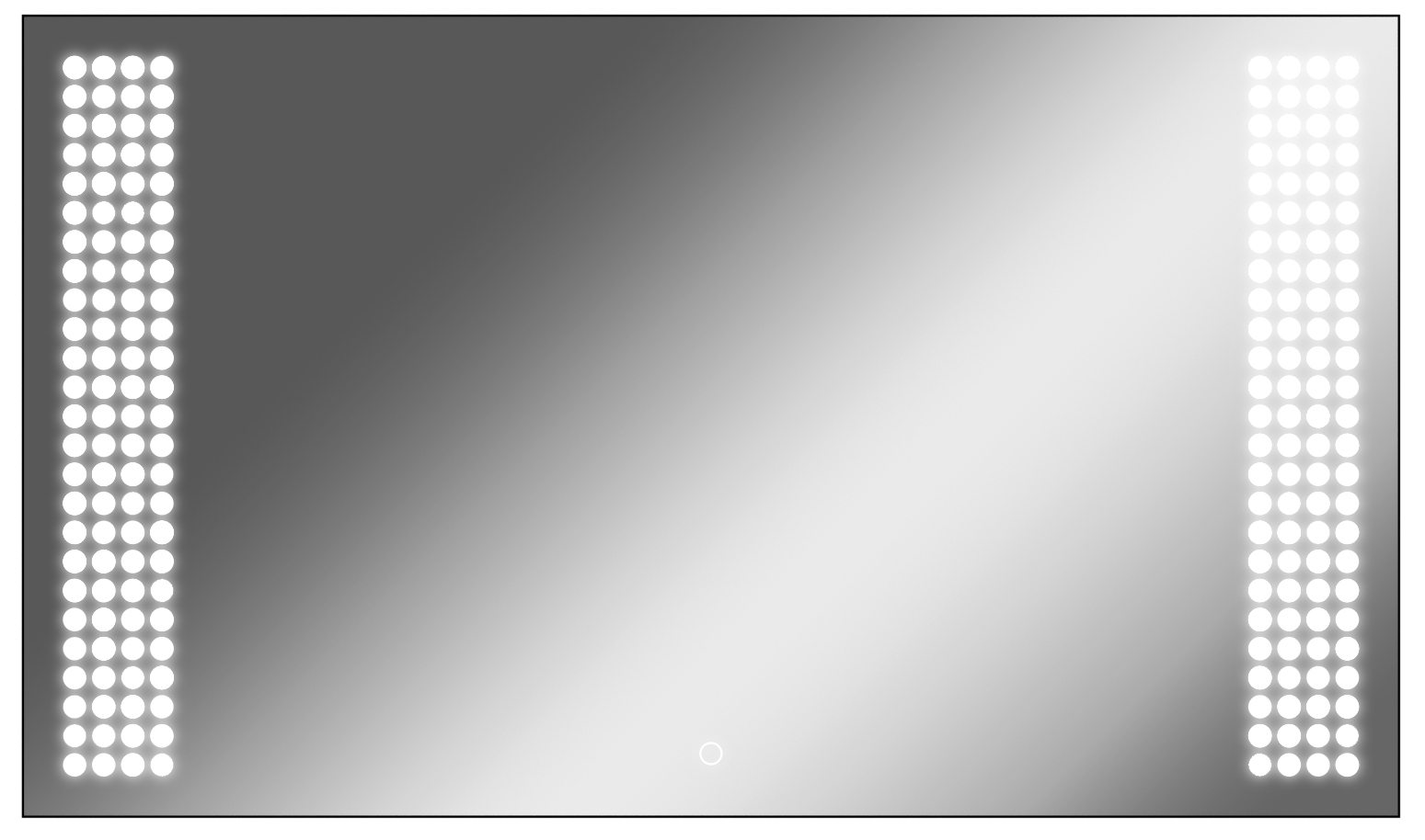 Зеркало Cosmo 120 alum с подсветкой Sansa*