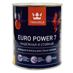 Краска EURO POWER 7 A интерьерная Тиккурила 0,9л мат
