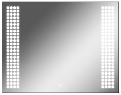 Зеркало Cosmo 90 black alum с подсветкой Sansa*