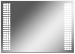 Зеркало Cosmo 100 black alum с подсветкой Sansa*