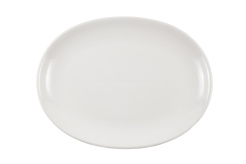 Тарелка овальная  25 см Премиум Белый глянец